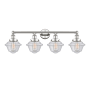 Innovations Lighting Oxford 4 Light 34" Wide Vanity Light Polished Nickel / Seedy