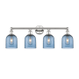 Innovations Lighting Bella 4 Light 33" Wide Vanity Light Polished Nickel / Princess Blue
