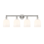 Innovations Lighting Bella 4 Light 33" Wide Vanity Light Polished Nickel / Gloss White