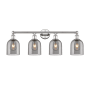 Innovations Lighting Bella 4 Light 33" Wide Vanity Light Polished Nickel / Light Smoke
