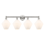 Innovations Lighting Cindyrella 4 Light 35" Wide Vanity Light Polished Nickel / Cased Matte White