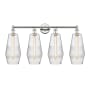Innovations Lighting Windham 4 Light 34" Wide Vanity Light Polished Nickel / Seedy