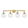 Innovations Lighting Belfast 4 Light 33" Wide Vanity Light Satin Gold / Deco Swirl