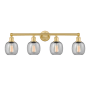 Innovations Lighting Belfast 4 Light 33" Wide Vanity Light Satin Gold / Seedy