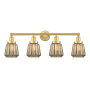 Innovations Lighting Chatham 4 Light 34" Wide Vanity Light Satin Gold / Mercury