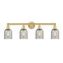 Innovations Lighting Caledonia 4 Light 32" Wide Vanity Light Satin Gold / Charcoal
