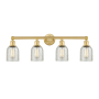 Innovations Lighting Caledonia 4 Light 32" Wide Vanity Light Satin Gold / Mica