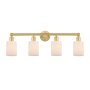 Innovations Lighting Hadley 4 Light 32" Wide Vanity Light Satin Gold / Matte White