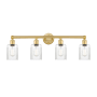 Innovations Lighting Hadley 4 Light 32" Wide Vanity Light Satin Gold / Clear