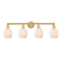 Innovations Lighting Norfolk 4 Light 33" Wide Vanity Light Satin Gold / Matte White