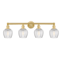 Innovations Lighting Norfolk 4 Light 33" Wide Vanity Light Satin Gold / Clear