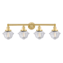 Innovations Lighting Oxford 4 Light 34" Wide Vanity Light Satin Gold / Clear