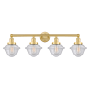 Innovations Lighting Oxford 4 Light 34" Wide Vanity Light Satin Gold / Seedy