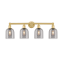 Innovations Lighting Bella 4 Light 33" Wide Vanity Light Satin Gold / Light Smoke