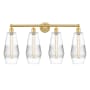 Innovations Lighting Windham 4 Light 34" Wide Vanity Light Satin Gold / Clear