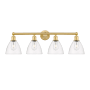Innovations Lighting Bristol Glass 4 Light 35" Wide Vanity Light Satin Gold / Clear