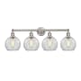 Innovations Lighting Athens 4 Light 35" Wide Vanity Light Satin Nickel / Clear