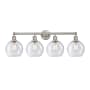 Innovations Lighting Athens 4 Light 35" Wide Vanity Light Satin Nickel / Seedy