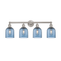Innovations Lighting Bella 4 Light 33" Wide Vanity Light Brushed Satin Nickel / Princess Blue