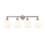 Innovations Lighting Bella 4 Light 33" Wide Vanity Light Brushed Satin Nickel / Gloss White