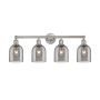Innovations Lighting Bella 4 Light 33" Wide Vanity Light Brushed Satin Nickel / Light Smoke