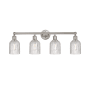 Innovations Lighting Bridal Veil 4 Light 32" Wide Vanity Light Brushed Satin Nickel / Clear