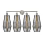 Innovations Lighting Windham 4 Light 34" Wide Vanity Light Brushed Satin Nickel / Smoked