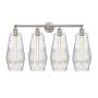 Innovations Lighting Windham 4 Light 34" Wide Vanity Light Brushed Satin Nickel / Seedy