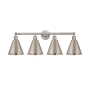 Innovations Lighting Ballston Cone 4 Light 35" Wide Vanity Light Satin Nickel