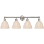 Innovations Lighting Bristol Natural 4 Light 35" Wide Vanity Light Brushed Satin Nickel / Natural