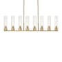 Innovations Lighting Boreas 8 Light 48" Wide Linear Pendant Brushed Brass / Deco Swirl
