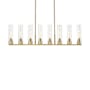 Innovations Lighting Boreas 8 Light 48" Wide Linear Pendant Brushed Brass / Seedy