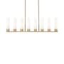 Innovations Lighting Boreas 8 Light 48" Wide Linear Pendant Brushed Brass / White