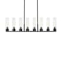 Innovations Lighting Boreas 8 Light 48" Wide Linear Pendant Matte Black / Clear
