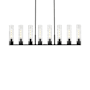 Innovations Lighting Boreas 8 Light 48" Wide Linear Pendant Matte Black / Deco Swirl