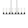 Innovations Lighting Boreas 8 Light 48" Wide Linear Pendant Matte Black / Seedy