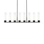 Innovations Lighting Boreas 8 Light 48" Wide Linear Pendant Matte Black / Striped White