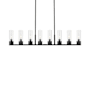 Innovations Lighting Boreas 8 Light 48" Wide Linear Pendant Matte Black / Clear