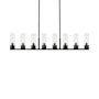 Innovations Lighting Boreas 8 Light 48" Wide Linear Pendant Matte Black / Deco Swirl