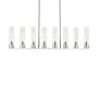 Innovations Lighting Boreas 8 Light 48" Wide Linear Pendant Polished Nickel / Clear