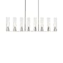 Innovations Lighting Boreas 8 Light 48" Wide Linear Pendant Polished Nickel / Deco Swirl