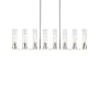 Innovations Lighting Boreas 8 Light 48" Wide Linear Pendant Polished Nickel / Seedy