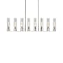 Innovations Lighting Boreas 8 Light 48" Wide Linear Pendant Polished Nickel / Light Smoke