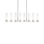 Innovations Lighting Boreas 8 Light 48" Wide Linear Pendant Polished Nickel / Striped White