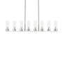 Innovations Lighting Boreas 8 Light 48" Wide Linear Pendant Polished Nickel / Clear