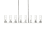 Innovations Lighting Boreas 8 Light 48" Wide Linear Pendant Polished Nickel / Deco Swirl