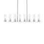 Innovations Lighting Boreas 8 Light 48" Wide Linear Pendant Polished Nickel / Seedy
