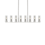 Innovations Lighting Boreas 8 Light 48" Wide Linear Pendant Polished Nickel / Light Smoke