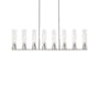 Innovations Lighting Boreas 8 Light 48" Wide Linear Pendant Satin Nickel / Clear