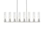 Innovations Lighting Boreas 8 Light 48" Wide Linear Pendant Satin Nickel / Deco Swirl